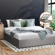 Oikiture Bed Frame King Size Gas Lift Bed Base With Storage