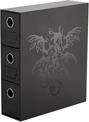 Arcane Tinmen Dragon Shield Fortress Card Drawers, Black