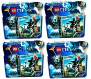 4 LEGO 70110 Tower Target Legends of Chima Speedorz Speeders Grizzam Minifigure
