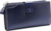 [Holibanna] Small Wallet Ladies Anti- Billfold Pocket Phot Holder Clip Blue