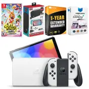 Nintendo Switch White OLED + Pokemon Shield + Accessory Gaming Kit