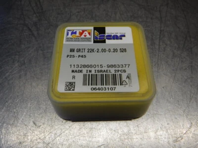 Iscar Multi-Master 21.70mm Carbide Inserts QTY2 MM GRIT 22K-2.00-0.20 528 (LOC97