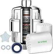 32 Stage Vitamin C Shower Filter for Hard Water - Shower Head Filter with Replaceable Cartridge to Remove Chlorine and Heavy Metals