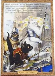 Sebrine 94144PC Chate d'Arc Jeanne d'Arc Hundred Years War Cat Postcard Chats enchantes