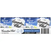 Canadian Club Soda &Lime Cans 375ml x24 Case