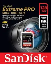 SanDisk 128GB Extreme PRO SDXC UHS-I C10,U3,V30,4K UHD,SD Card-SDSDXXY-128G NEW