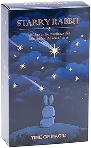 [Qhvynpo] Starry Rabbit Tarot, 81 Card Tarot Deck for Beginners, Starry Rabbit Tarot Cards, Oracle Deck - Perfect for Tarot Lovers and Party Favors, Ideal for Family Nights and Gatherings