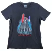 Star Wars T Shirt Men 2XL 50-52 Darth Vader Storm Trooper Black Space Galaxy New