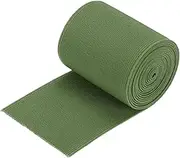 uxcell Twill Wide Elastic Band Double-Side (70mm) 2.8 Inch Flat 2 Yard Woven Elastic Band Knit Elastic Spool Heavy Stretch Strap Army Green for Sewing, Waistband