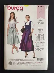 Burda 6268 Sewing Pattern German Folklore Costume Size 8-18 Dirndl 4011199062683