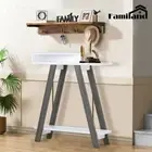 Familand Wooden Console Table Hallway Entryway Tables Behind Sofa Couch White