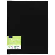 J.Burrows Antibacterial Display Book 20 Pockets Black