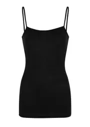 Hanro Ultralight Cotton top - Black - M M