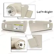 Left Right Sun Visor Shade For 2008-2013 Toyota Highlander W/ Vanity Light Tan (for: Toyota)