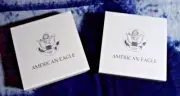 (2) US MINT BLACK VELVET GIFT CASES FOR 1oz SILVER AMERICAN EAGLES (NO COIN)