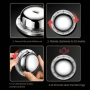 Stainless Steel Kitchen Timer with Base Mechanical Cooking Timer Alarm