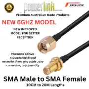 SMA Male to SMA Female Panel Mount Antenna Patch Lead Pigtail Test Cable 6GHZ
