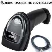 Zebra DS4608-HD7U2100AZW Barcode Scanner Corded 1D 2D Area-imaging W/ USB Cable