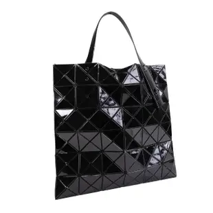 【ISSEY MIYAKE 三宅一生】三宅一生BAOBAO亮面幾何方格6x6手提包(黑色)