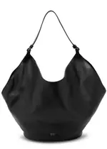 Khaite Lotus Medium Leather Tote - Black ONE SIZE