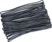 Sowaka 30 Pcs Luggage Loops Straps Black Plastic 6 Inch PVC Name Tag Worn Loops for Luggage Bag ID Tag Identification Travel Insert Bags Photo Suitcase Label Fastener