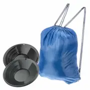 12" & 10" Black Gold Pan Panning Kit with Blue Carrying Pack