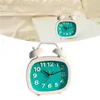 Twin Bell Loud Alarm Clock Battery Powered Vertical Alarm Clock Blue