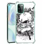 (Silver Skull)ShockProof TPU phone case cover(Clear)for Oneplus Nord N10 5G