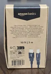 AmazonBasics 10ft USB 2.0 Cable - Black