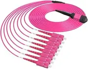 VJSUWI MPO-SC Fiber Optic Patch Cable 8-24 Core OM4 Female(30M,8 core Type B)