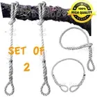 2 of Tree Swing Hanging (Hammock) SAFER Rope with 2 Spliced Eyes TS. 5700 lb.