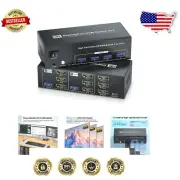 Versatile 8K Displayport KVM Switch - 3 Monitors, 2 Computers, USB 3.0
