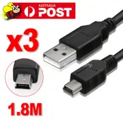 3x 1.8M USB Charger Charging Cable for Playstation 3 PS3 Wireless Controller