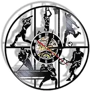Baseball Basketball Soccer Hockey Football Tennis Ball Game Silent Quartz Vinyl Record Wall Clock Kid Room Sports Hanging Watch