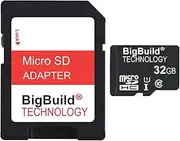 [BigBuild Technology] 32GB Ultra Fast 80MB/s Memory Card for Tomtom GO Essential 5, 6 Navigator, Class 10 MicroSDHC