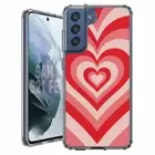 For Samsung Galaxy S20 S21 S23 S24 FE 5g TPU Case+Glass(Wild-Heart Red)