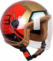 3/4 Electric Motorcycle Half Helmet, Open Face Motorcycle Helmet for Kids Youth, DOT/ECE Approved Scooter Moped Helmet ATV Street Jet Cruiser