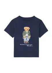 Polo Ralph Lauren Kids Bear and Logo-print Cotton T-shirt - Navy - 6 Months (6 Months) 6 MONTHS (6 months)