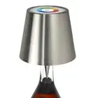 Wireless Bottle Lamp Rechargeable Warm Light & RGB Table Lamp (Silver Plating)