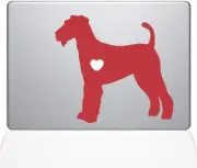 The Decal Guru I Love My Airedale Terrier Decal Vinyl Sticker, 13" MacBook Air