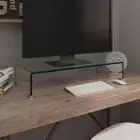 TV Stand/Monitor Riser Glass Clear 70x30x13 cm vidaXL