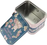 MOLUCKFU Holiday Biscuit Box Pretty Tinplate Cookie Tin Decorative Metal Box Storage for Sweets Tea Leaves Jewelry