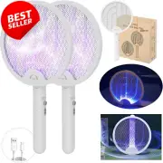 Electric Fly Swatter 3-in-1 Bug Zapper 3000V Mosquito Killer Lamp for Out/Indoor