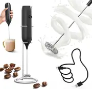 BLACK Electric Kitchen Mini Foamer Milk Frother Egg Beater Stirrer Whisk Mixer Tool