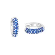 Princess Lillifee Children Earrings Creole Silver Zirconia Blue 2037072