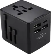 Universal Travel Adapter with 3 USB Ports Type-C Socket for AUS US EU UK Spain I
