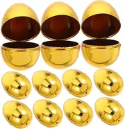 12pcs Easter Egg Basket Basket Fillable Egg Cup Egg Container Filler Egg Party Egg Rack Refillable Egg Fake Eggs Egg Egg Decoration Egg Shaped Fillable Golden Plastic