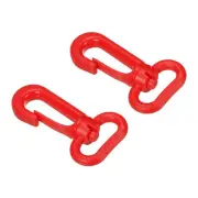 2pcs Plastic Swivel Snap Hook Lobster Clasp Buckle for Webbing Strap Red