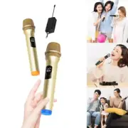 with Rechargeable Receiver Wireless Microphone Karaoke Microphone