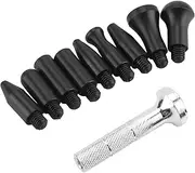 Paintless Dent Repair Tap Down Pen Kit – Knock Down Tool with Interchangeable Rubber Heads for Car & Appliance Use